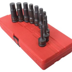 1/2" Dr. 10 Pc. Metric Impact Hex Driver Set