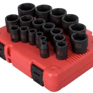 1/2” Dr. 19 Pc. SAE Impact Socket Set