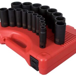 1/2” Dr. 19 Pc. SAE Deep Impact Socket Set