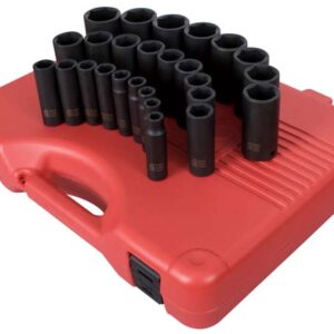 1/2” Dr. 26 Pc. Metric Deep Impact Socket Set