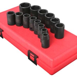 1/2" Dr. 14 Pc. Metric Impact Socket Set