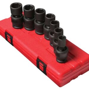 1/2" Dr. 7 Pc. Metric Universal Impact Socket Set