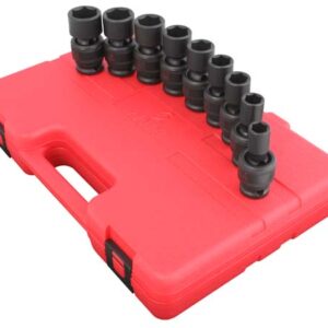 1/2" Dr. 9 Pc. SAE Universal Impact Socket Set