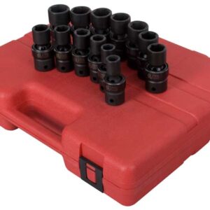 1/2" Dr. 13 Pc. Metric Universal Impact Socket Set