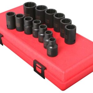 1/2" Dr. 12 Pt. 13 Pc. Metric Impact Socket Set