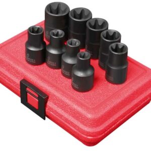 1/2" Dr. 9 Pc. External Star Impact Socket Set