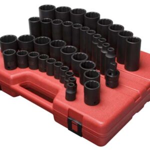 1/2" Dr. 12 Pt. 39 Pc. SAE Master Impact Socket Set