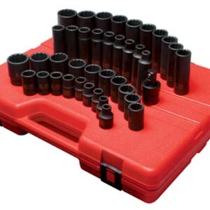 1/2" Dr. 12 Pt. 39 Pc. Metric Master Impact Socket Set