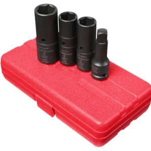 1/2" Dr. 4 Pc. SAE & Metric Deep Thin Wall Flip Socket Set