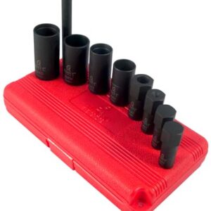 1/2" Dr. 9 Pc. Wheel Lock Removal Impact Socket Set