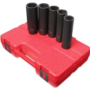 1/2" Dr. 5 Pc. SAE Extra Long Impact Socket Set