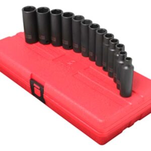 3/8" Dr. 13 Pc. Metric Deep Impact Socket Set