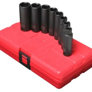 3/8" Dr. 8 Pc. Metric Deep Impact Socket Set