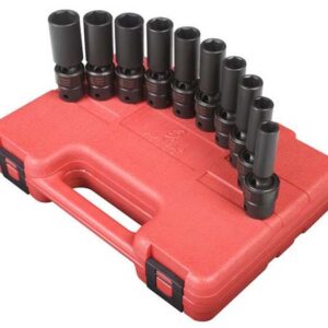 3/8" Dr. 10 Pc. Metric Universal Deep Impact Socket Set