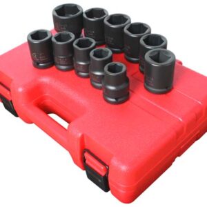 3/4" Dr. 11 Pc. SAE Truck Service Impact Socket Set