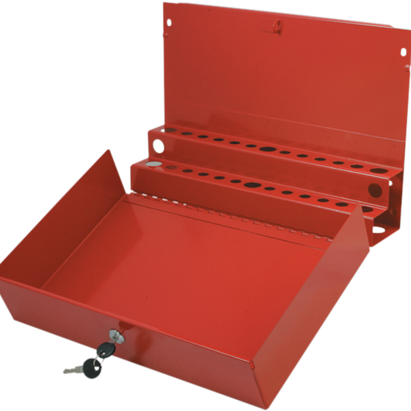 Large Locking Screwdriver/Pry Bar Holder for Service Cart-Red 1