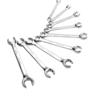 9 Pc. Fully Polished SAE & Metric Flare Nut Wrench Set