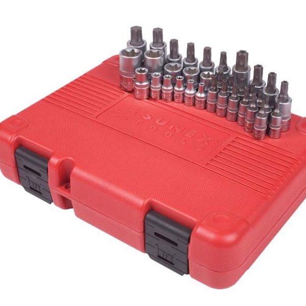34pc 1/4″, 3/8″, 1/2″Dr Mast Star Bit and Socket Set 1
