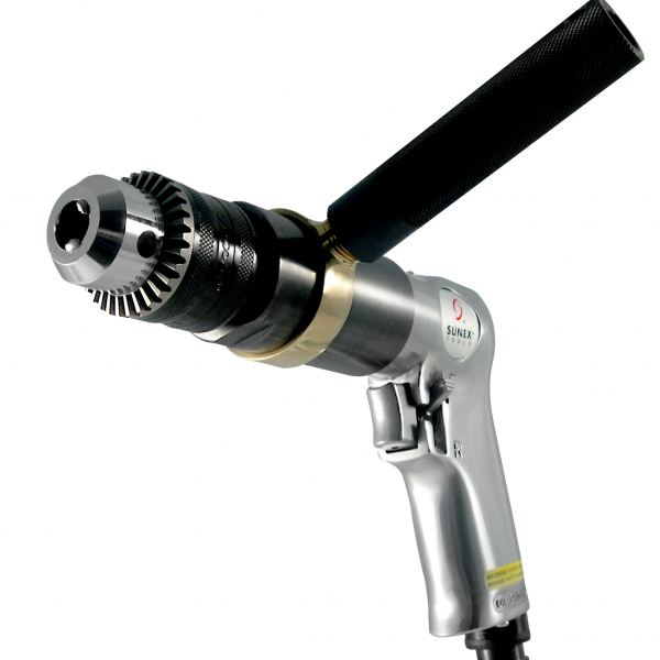 1/2″ Reversible Air Drill w/Geared Chuck 1